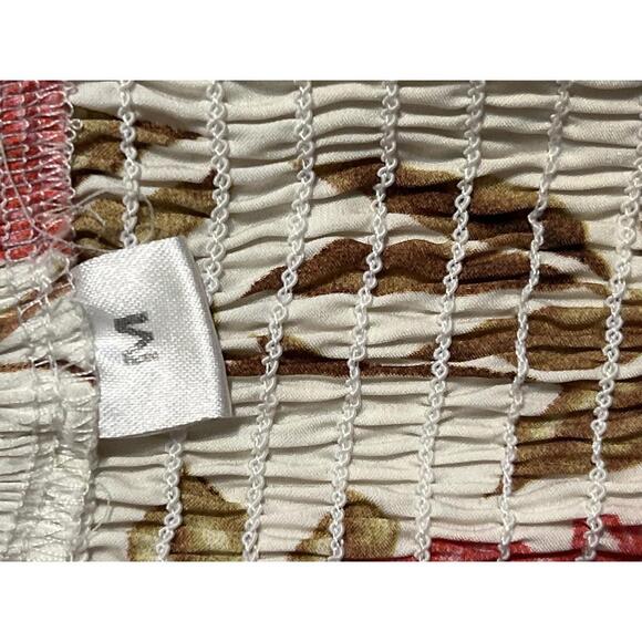 Floral Midi Front Tie Slit Romantic Chic M slip dress - Picture 3 of 6